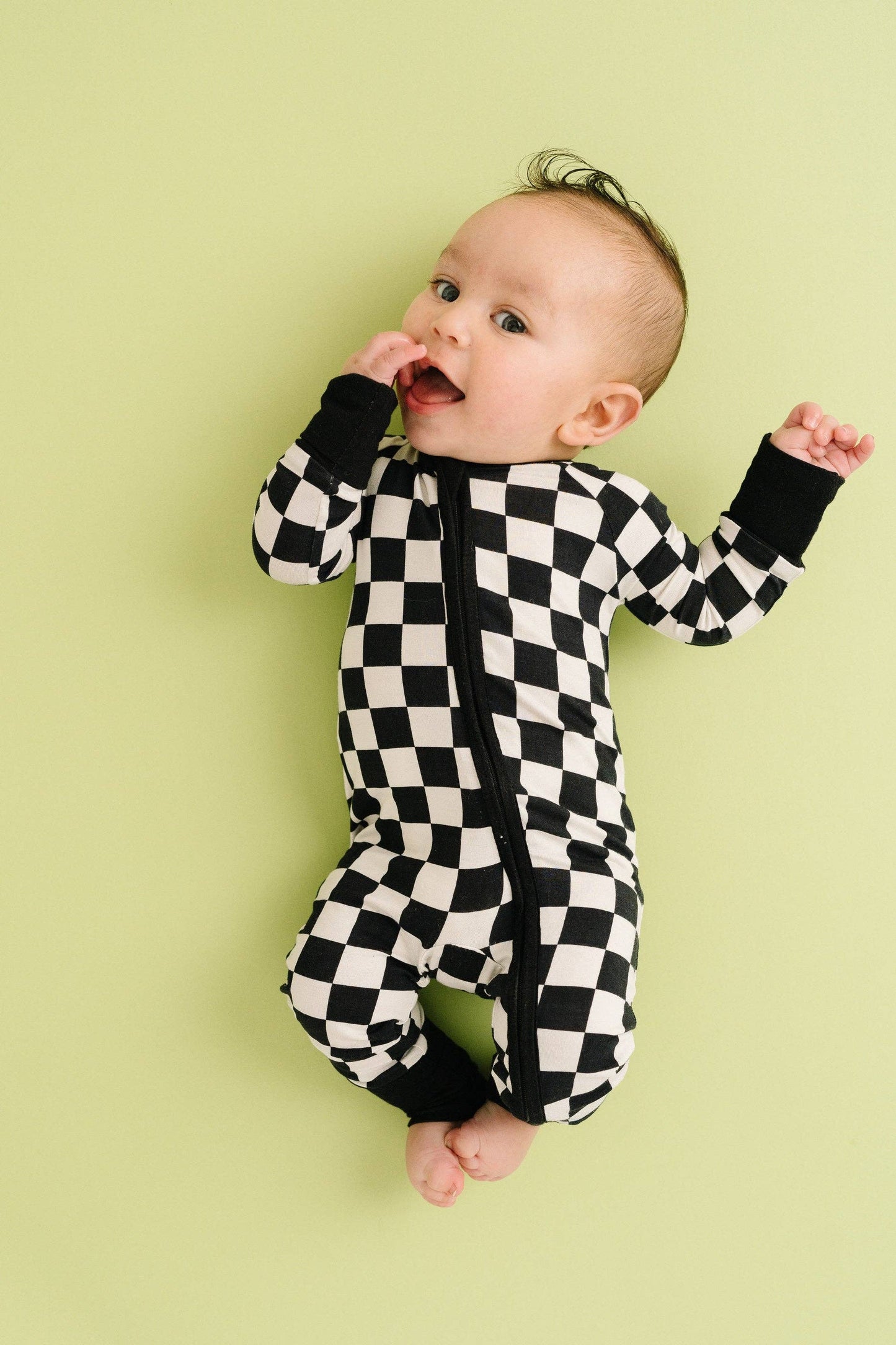 Little One Shop - Black Checkered Bamboo Sleeper