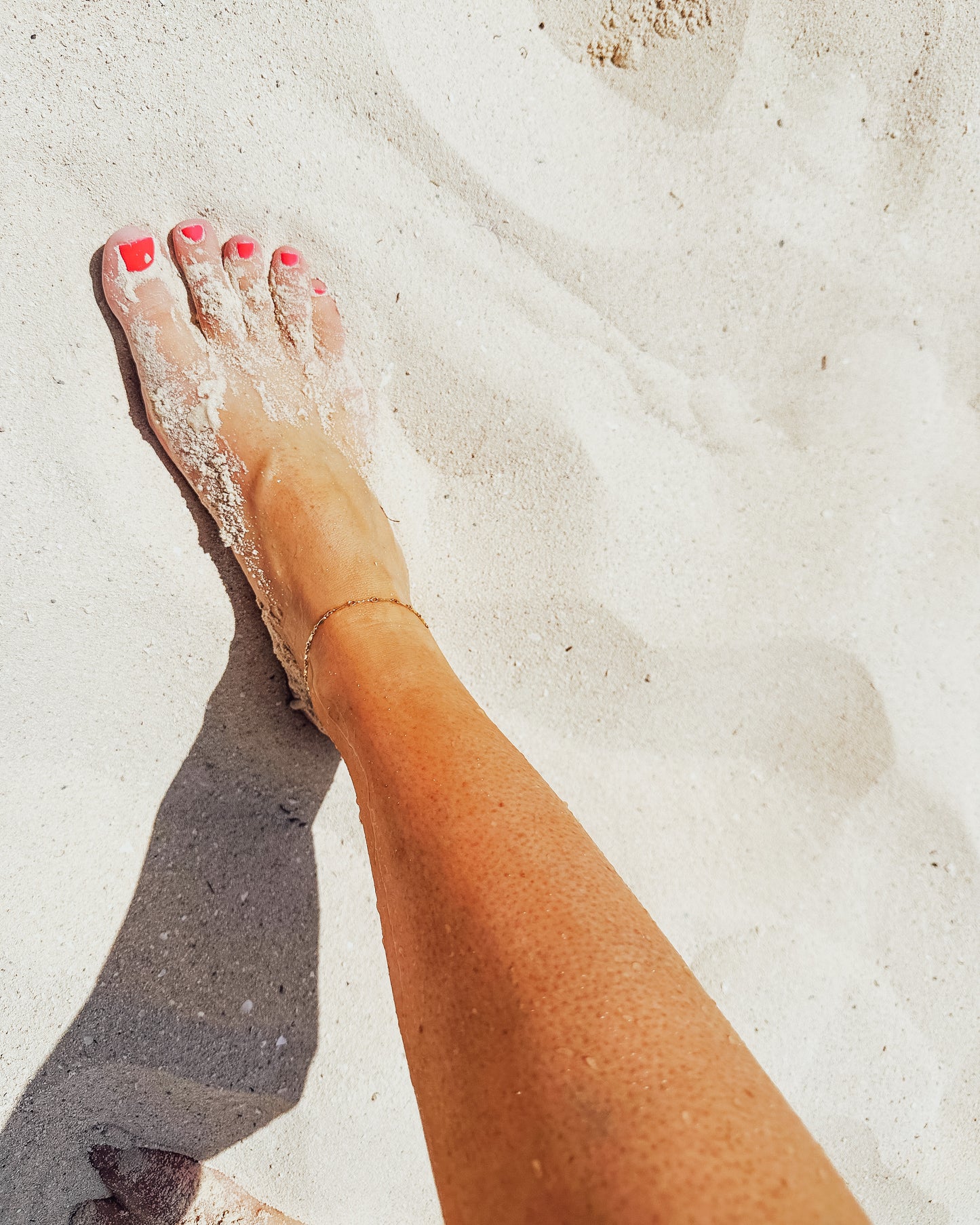 Gold Dapped Bar Anklet